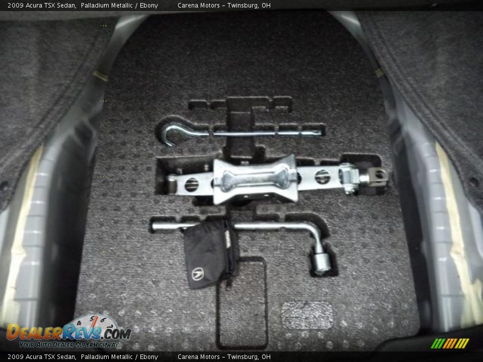 2009 Acura TSX Sedan Palladium Metallic / Ebony Photo #34