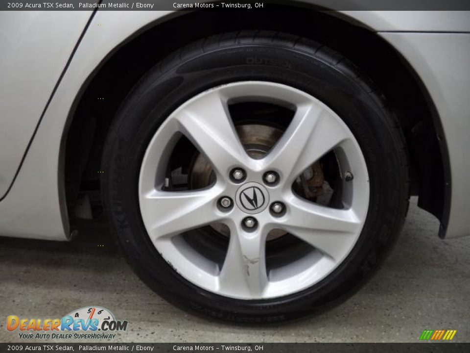 2009 Acura TSX Sedan Palladium Metallic / Ebony Photo #36