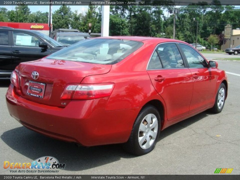 2009 Toyota Camry LE Barcelona Red Metallic / Ash Photo #4