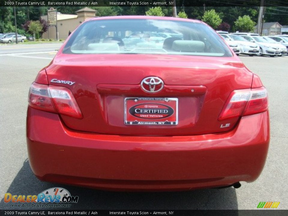 2009 Toyota Camry LE Barcelona Red Metallic / Ash Photo #5