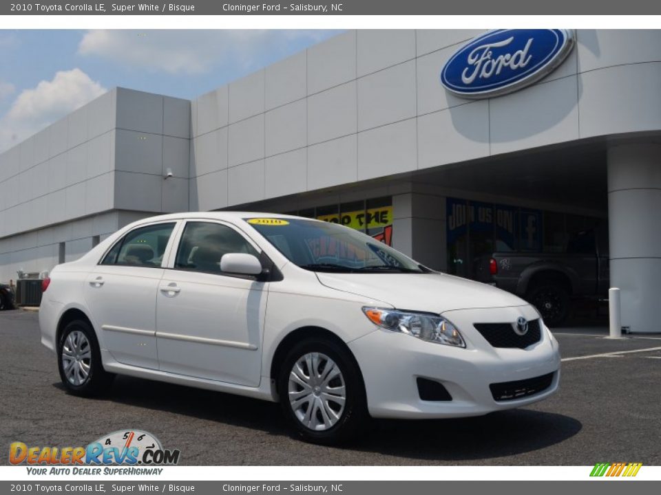 2010 Toyota Corolla LE Super White / Bisque Photo #1