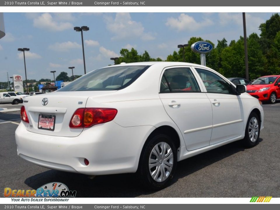 2010 Toyota Corolla LE Super White / Bisque Photo #3