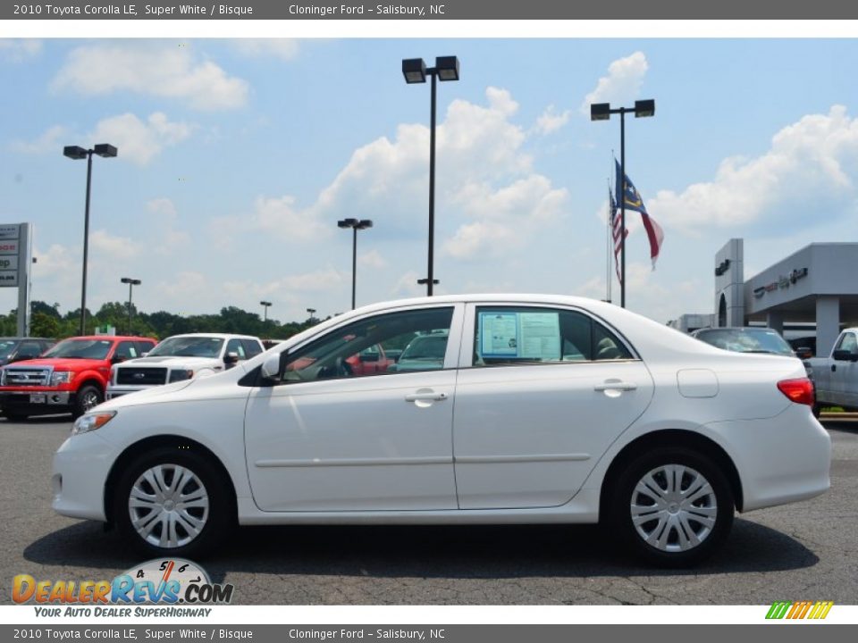2010 Toyota Corolla LE Super White / Bisque Photo #5