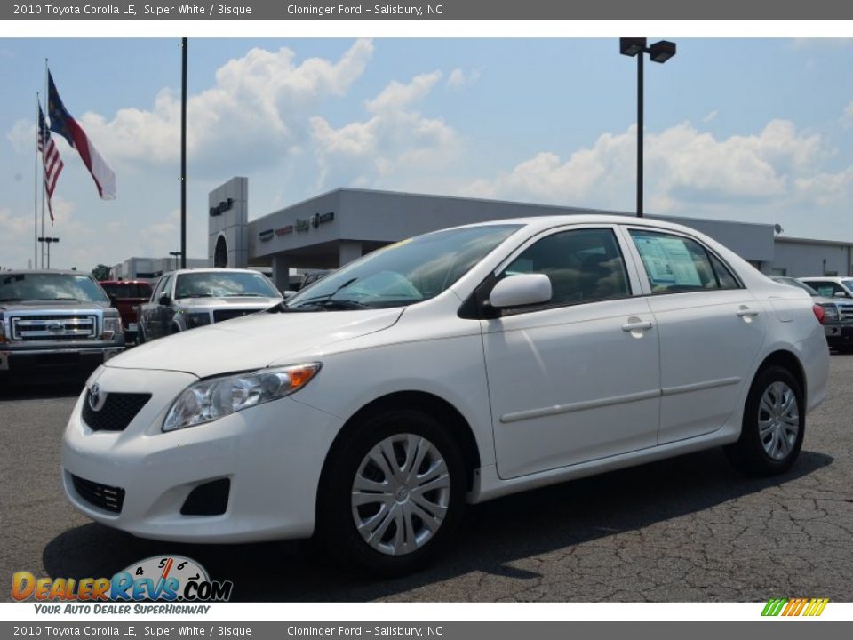 2010 Toyota Corolla LE Super White / Bisque Photo #6