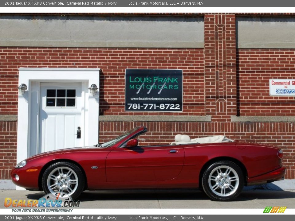 2001 Jaguar XK XK8 Convertible Carnival Red Metallic / Ivory Photo #1