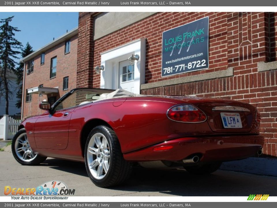 2001 Jaguar XK XK8 Convertible Carnival Red Metallic / Ivory Photo #3