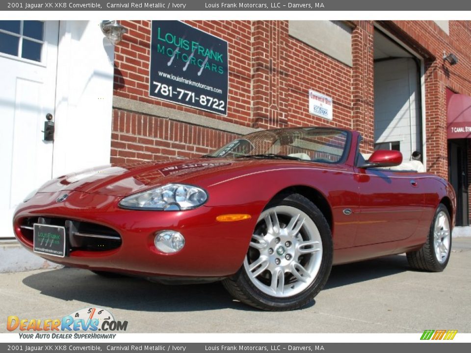 2001 Jaguar XK XK8 Convertible Carnival Red Metallic / Ivory Photo #5