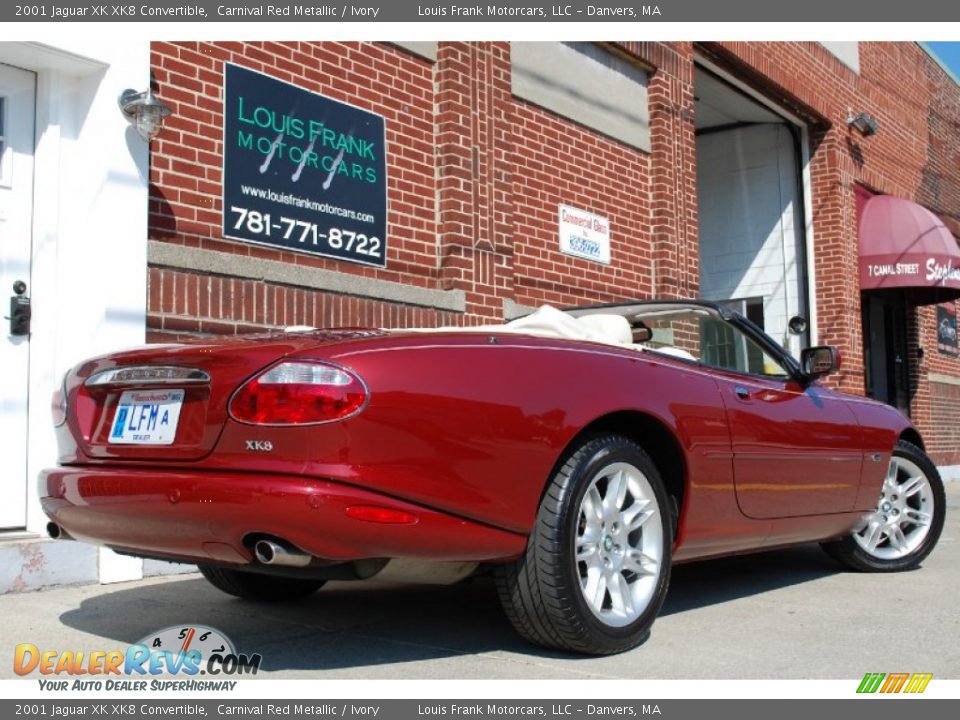 2001 Jaguar XK XK8 Convertible Carnival Red Metallic / Ivory Photo #6