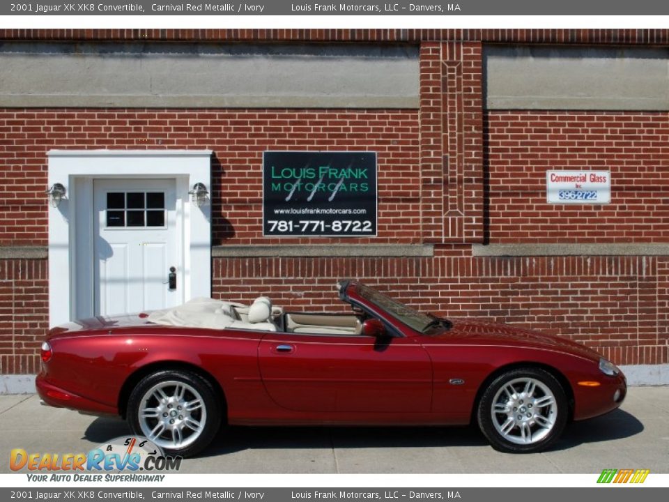 2001 Jaguar XK XK8 Convertible Carnival Red Metallic / Ivory Photo #7