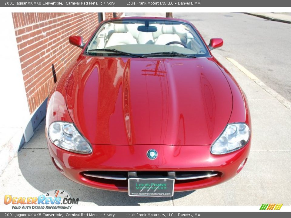 2001 Jaguar XK XK8 Convertible Carnival Red Metallic / Ivory Photo #8