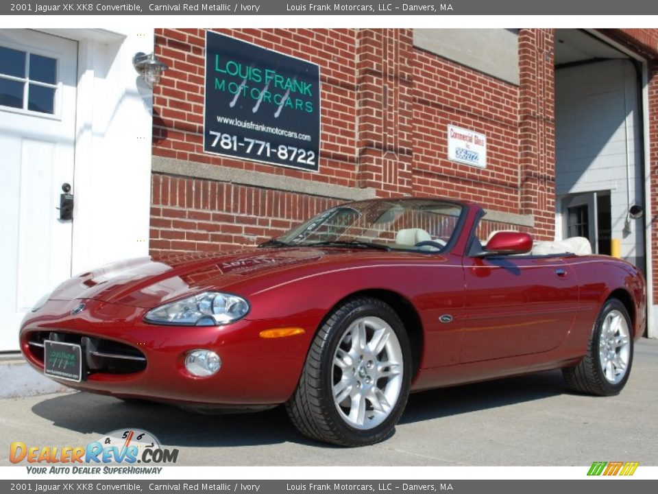 2001 Jaguar XK XK8 Convertible Carnival Red Metallic / Ivory Photo #9