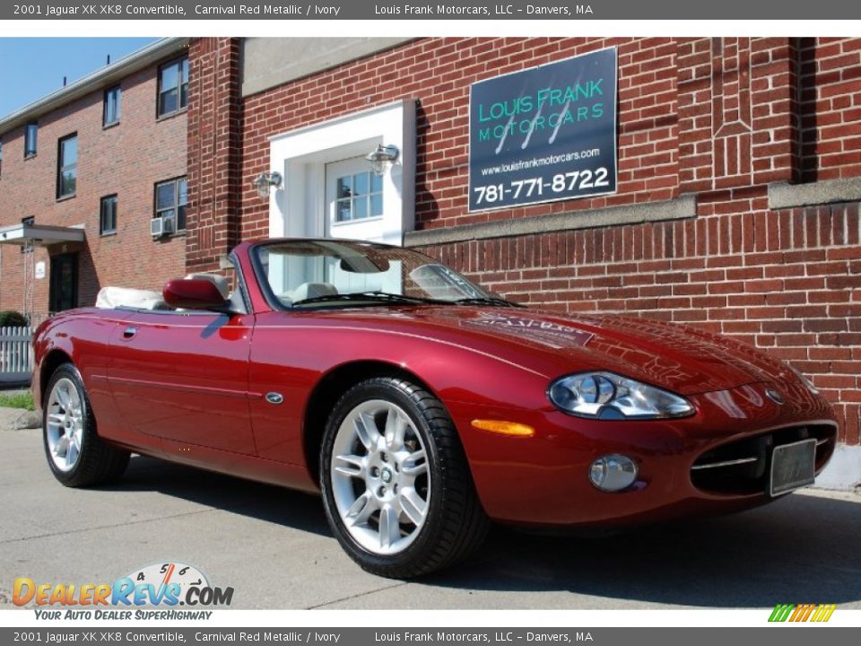 2001 Jaguar XK XK8 Convertible Carnival Red Metallic / Ivory Photo #10