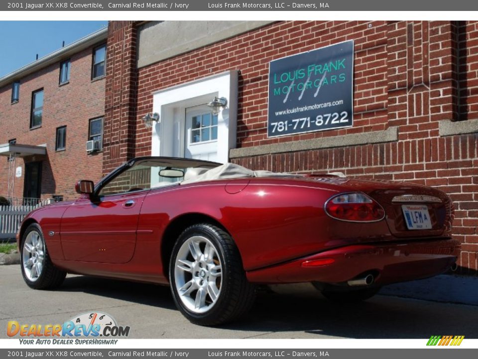 2001 Jaguar XK XK8 Convertible Carnival Red Metallic / Ivory Photo #11
