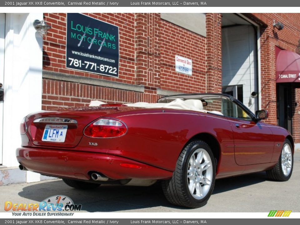 2001 Jaguar XK XK8 Convertible Carnival Red Metallic / Ivory Photo #12