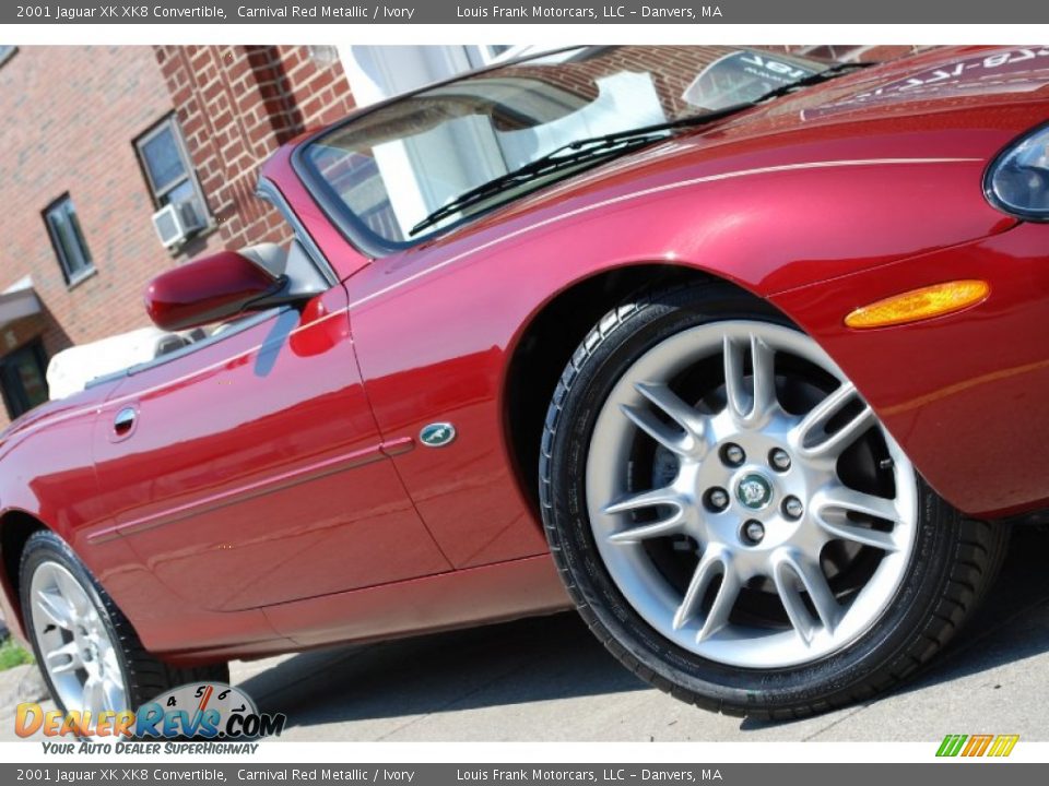 2001 Jaguar XK XK8 Convertible Carnival Red Metallic / Ivory Photo #13