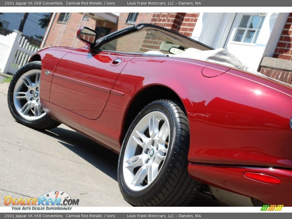 2001 Jaguar XK XK8 Convertible Carnival Red Metallic / Ivory Photo #14