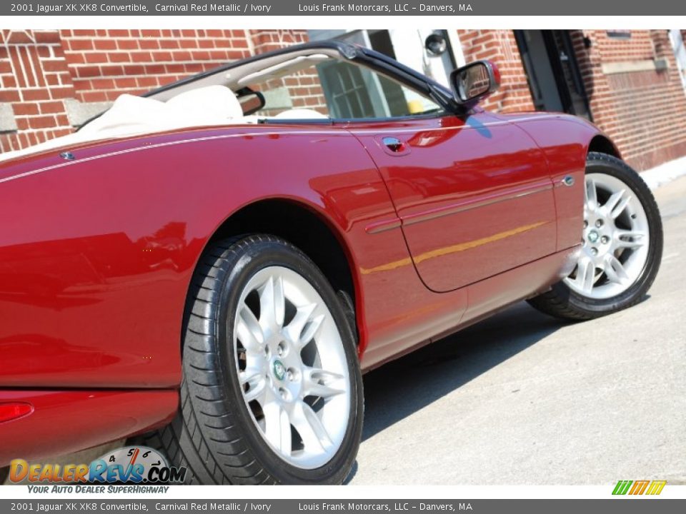 2001 Jaguar XK XK8 Convertible Carnival Red Metallic / Ivory Photo #16
