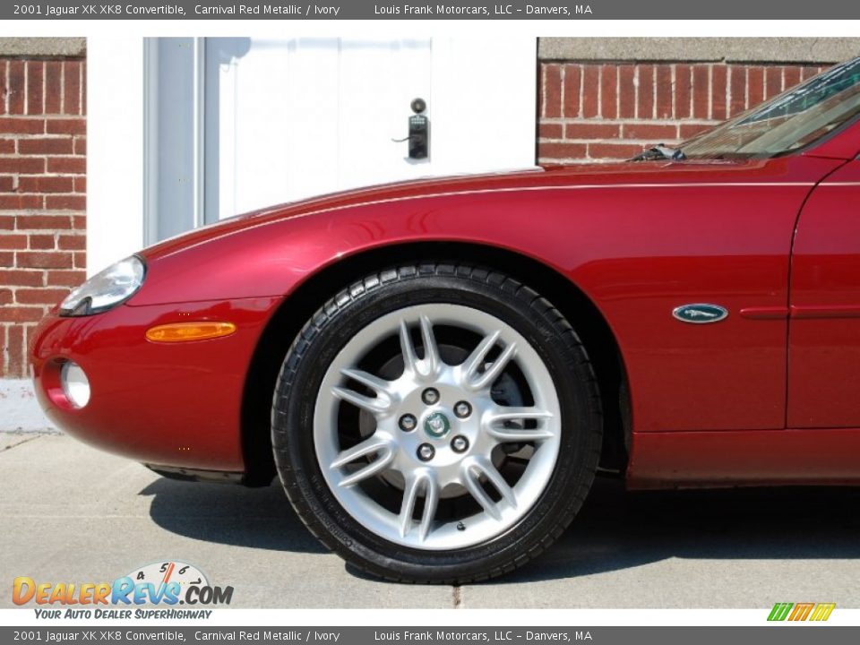 2001 Jaguar XK XK8 Convertible Carnival Red Metallic / Ivory Photo #17
