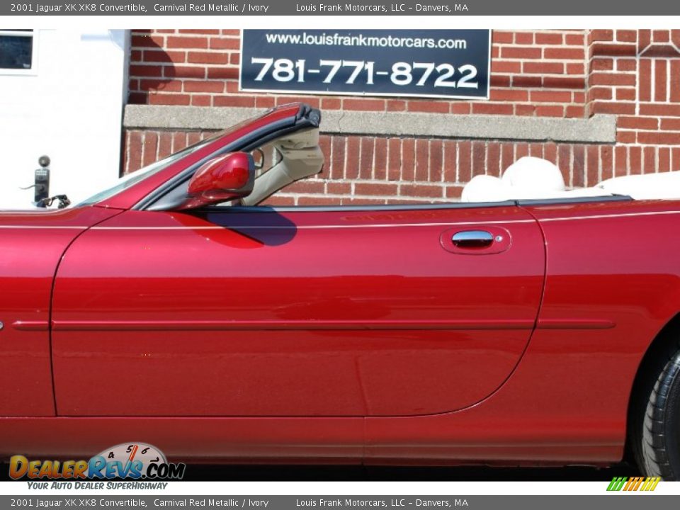 2001 Jaguar XK XK8 Convertible Carnival Red Metallic / Ivory Photo #19