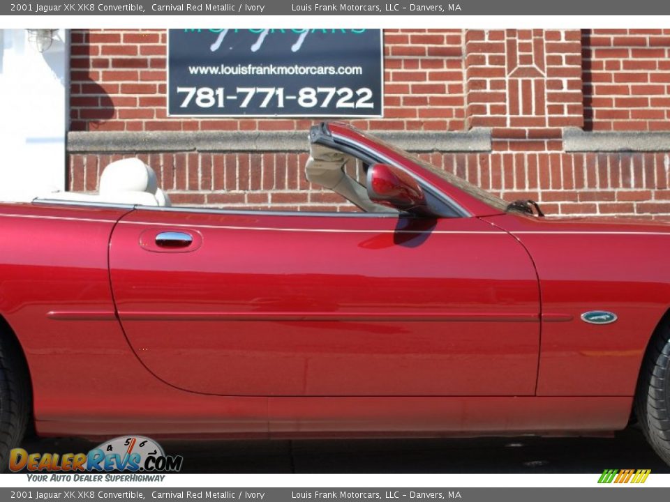 2001 Jaguar XK XK8 Convertible Carnival Red Metallic / Ivory Photo #20