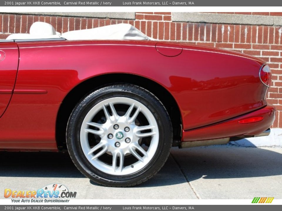 2001 Jaguar XK XK8 Convertible Carnival Red Metallic / Ivory Photo #21