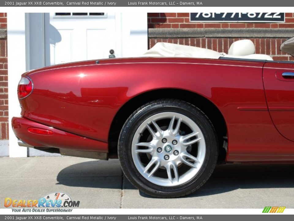 2001 Jaguar XK XK8 Convertible Carnival Red Metallic / Ivory Photo #22