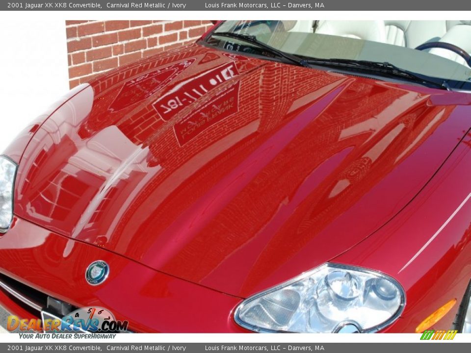 2001 Jaguar XK XK8 Convertible Carnival Red Metallic / Ivory Photo #23