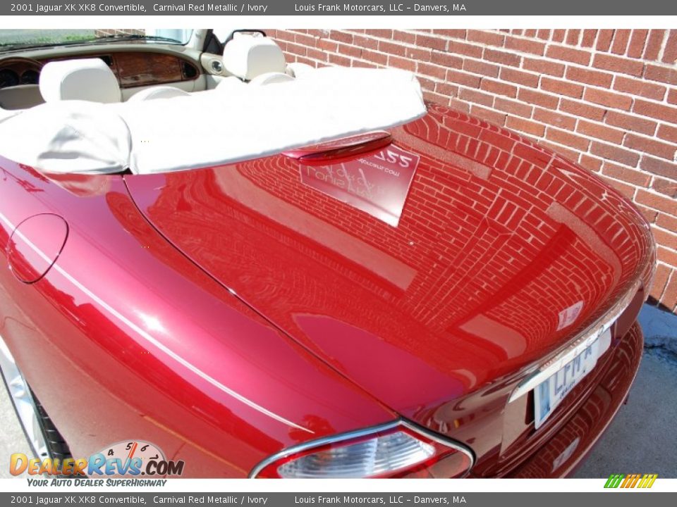 2001 Jaguar XK XK8 Convertible Carnival Red Metallic / Ivory Photo #24