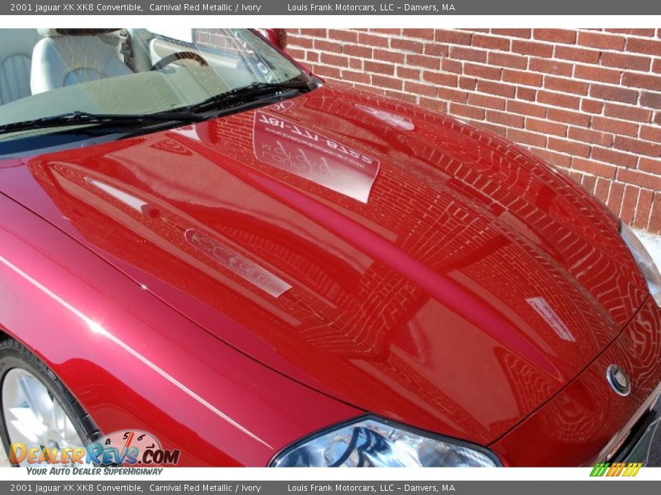 2001 Jaguar XK XK8 Convertible Carnival Red Metallic / Ivory Photo #25