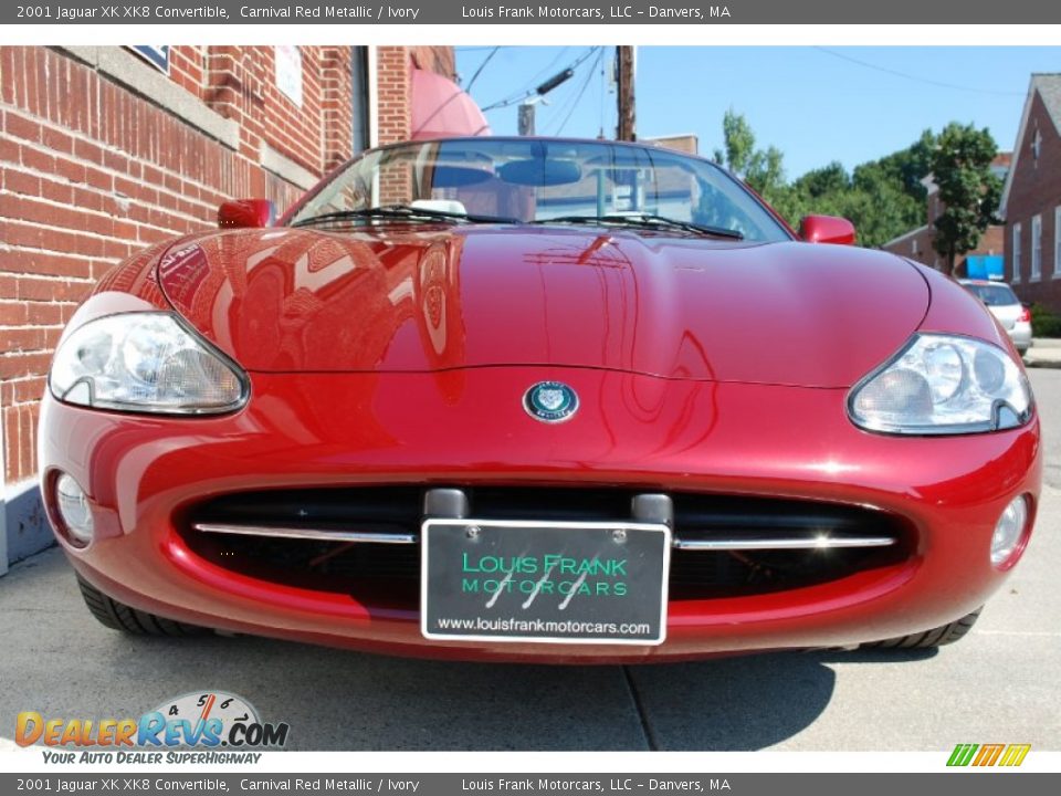 2001 Jaguar XK XK8 Convertible Carnival Red Metallic / Ivory Photo #28