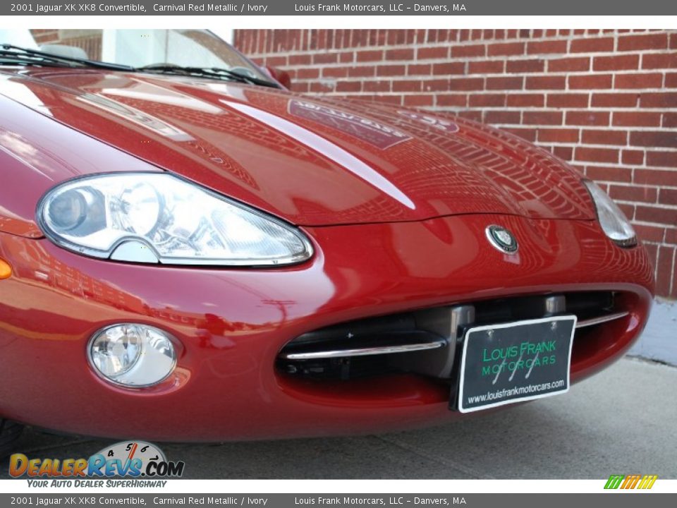 2001 Jaguar XK XK8 Convertible Carnival Red Metallic / Ivory Photo #29