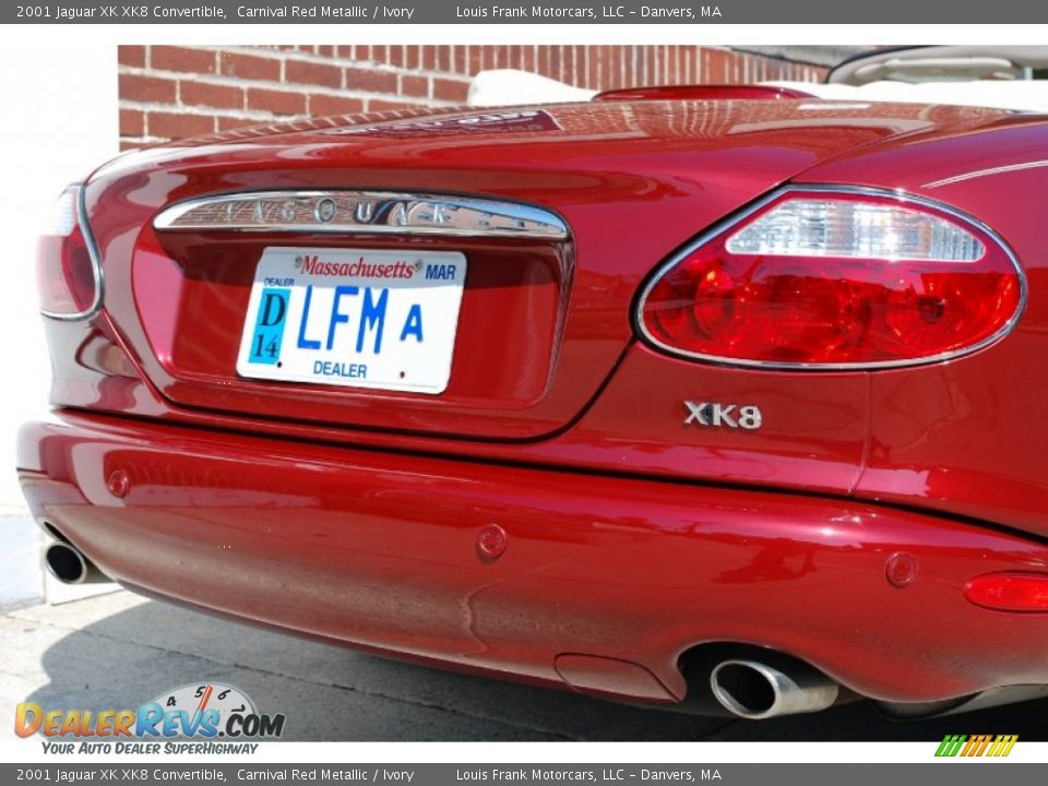 2001 Jaguar XK XK8 Convertible Carnival Red Metallic / Ivory Photo #30