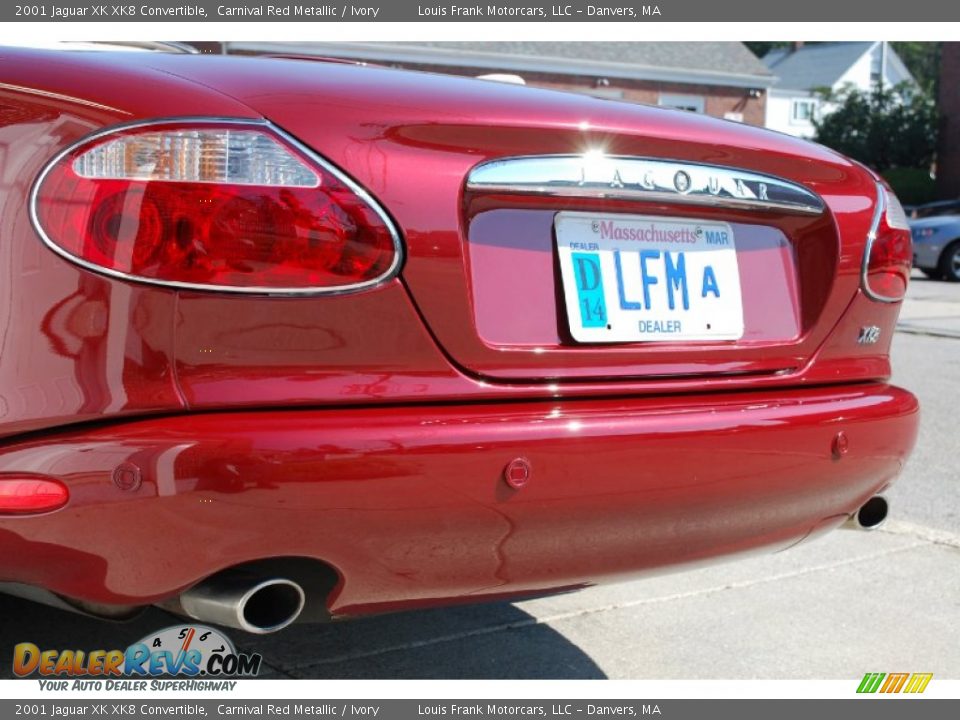 2001 Jaguar XK XK8 Convertible Carnival Red Metallic / Ivory Photo #31