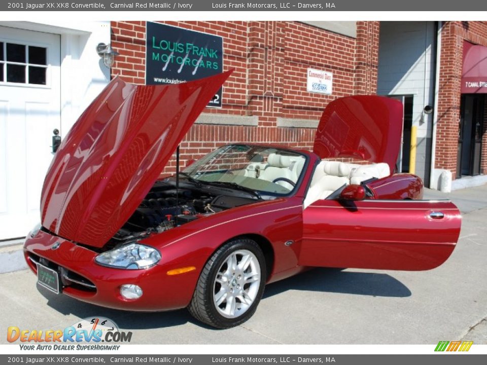 2001 Jaguar XK XK8 Convertible Carnival Red Metallic / Ivory Photo #32