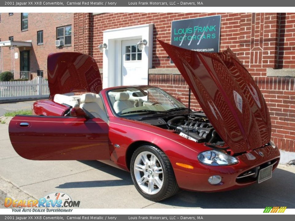 2001 Jaguar XK XK8 Convertible Carnival Red Metallic / Ivory Photo #33
