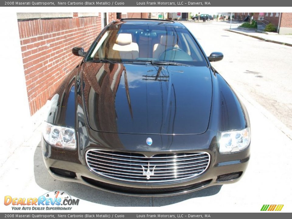 2008 Maserati Quattroporte Nero Carbonio (Black Metallic) / Cuoio Photo #8
