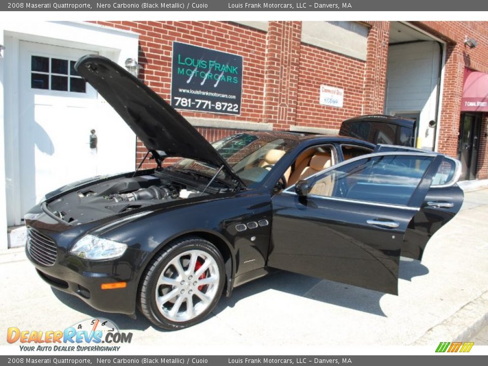 2008 Maserati Quattroporte Nero Carbonio (Black Metallic) / Cuoio Photo #35