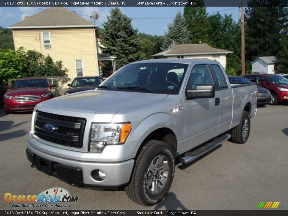 2013 Ford F150 STX SuperCab 4x4 Ingot Silver Metallic / Steel Gray Photo #1