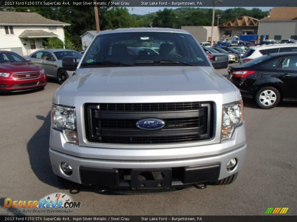 2013 Ford F150 STX SuperCab 4x4 Ingot Silver Metallic / Steel Gray Photo #2
