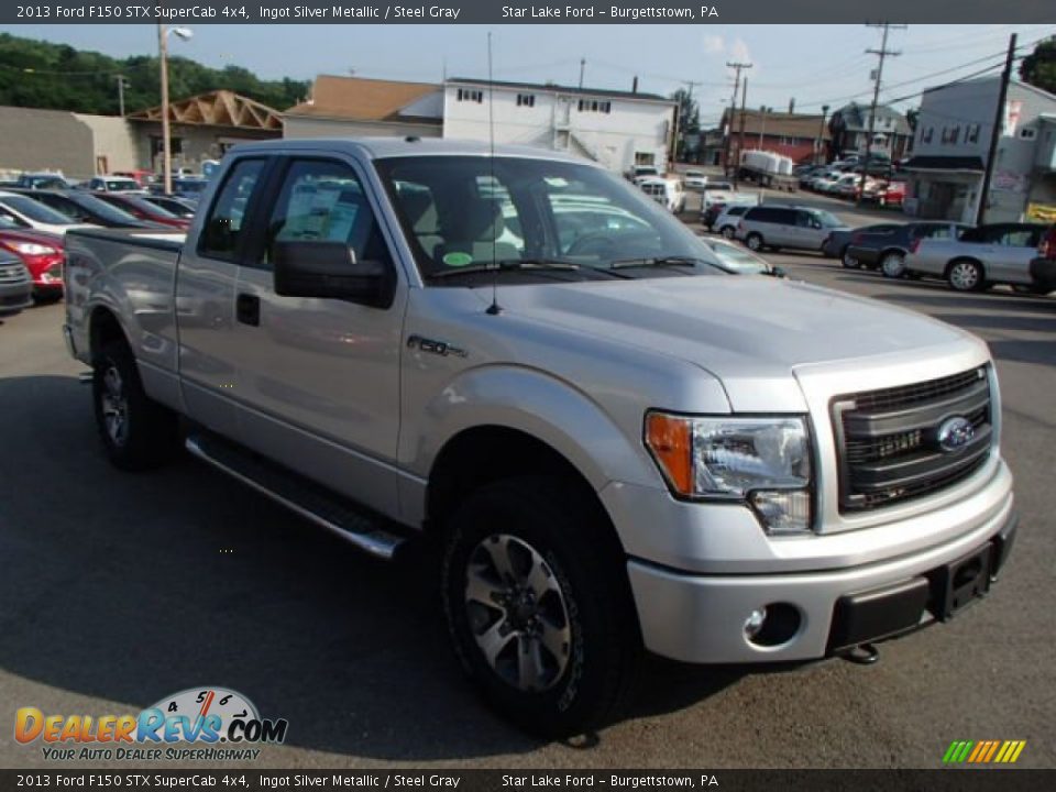 2013 Ford F150 STX SuperCab 4x4 Ingot Silver Metallic / Steel Gray Photo #3