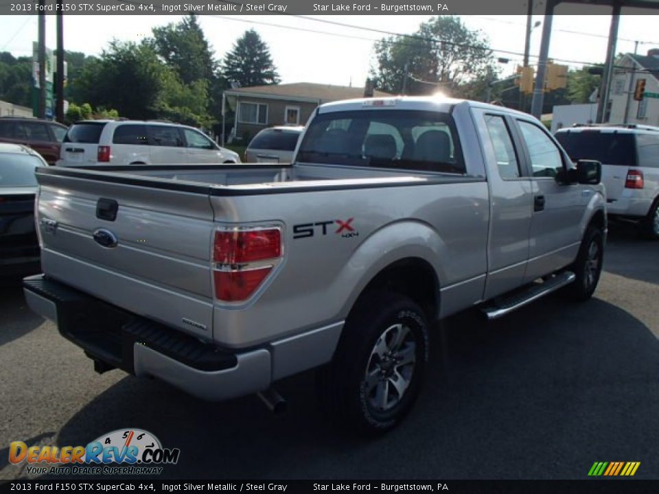 2013 Ford F150 STX SuperCab 4x4 Ingot Silver Metallic / Steel Gray Photo #5