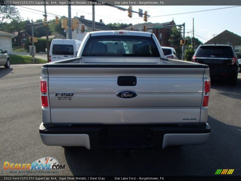 2013 Ford F150 STX SuperCab 4x4 Ingot Silver Metallic / Steel Gray Photo #6