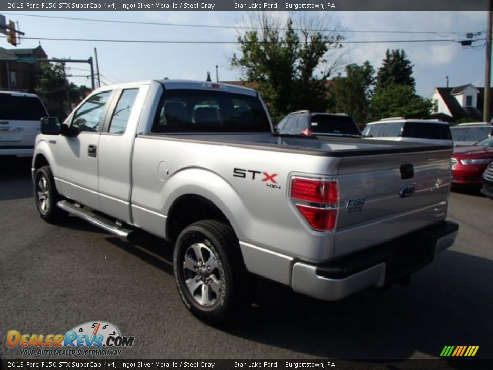 2013 Ford F150 STX SuperCab 4x4 Ingot Silver Metallic / Steel Gray Photo #7