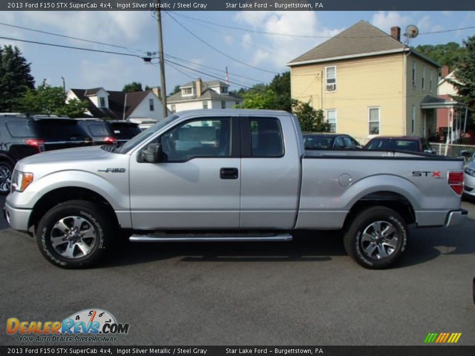 2013 Ford F150 STX SuperCab 4x4 Ingot Silver Metallic / Steel Gray Photo #8