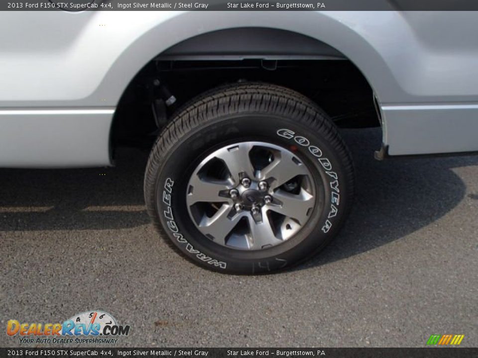 2013 Ford F150 STX SuperCab 4x4 Ingot Silver Metallic / Steel Gray Photo #9