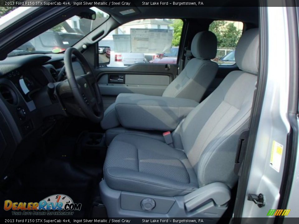 2013 Ford F150 STX SuperCab 4x4 Ingot Silver Metallic / Steel Gray Photo #10