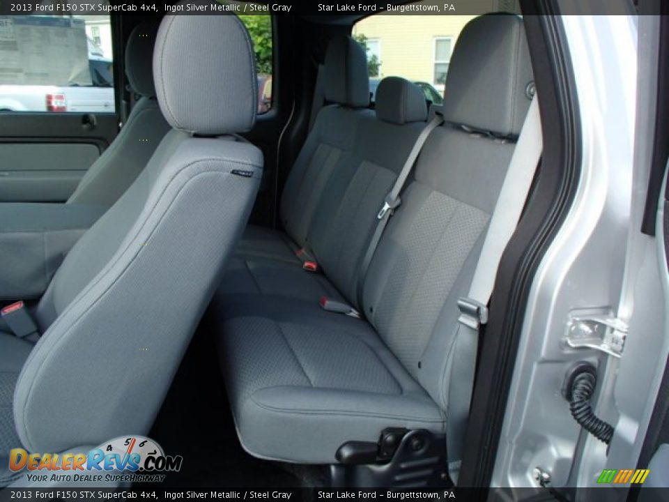 2013 Ford F150 STX SuperCab 4x4 Ingot Silver Metallic / Steel Gray Photo #12