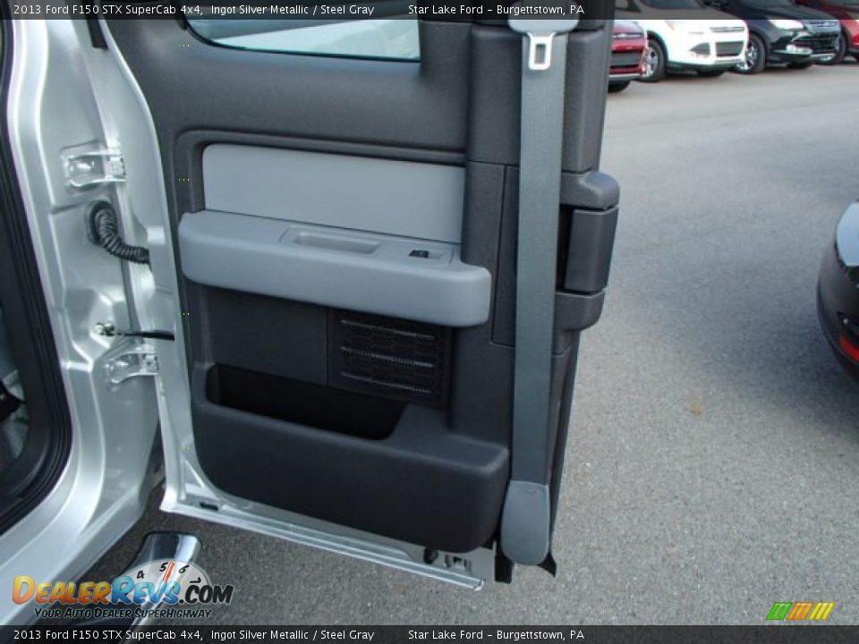 2013 Ford F150 STX SuperCab 4x4 Ingot Silver Metallic / Steel Gray Photo #14