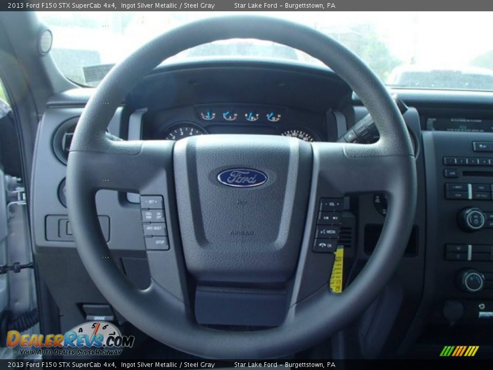 2013 Ford F150 STX SuperCab 4x4 Ingot Silver Metallic / Steel Gray Photo #19