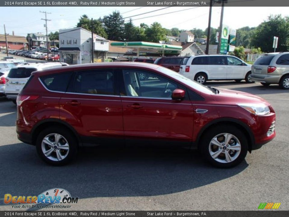 2014 Ford Escape SE 1.6L EcoBoost 4WD Ruby Red / Medium Light Stone Photo #4